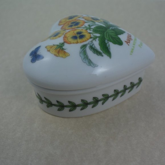 Vintage Botanic Garden "Pansy" Trinket Box by Portmeirion - Picture 4 of 11